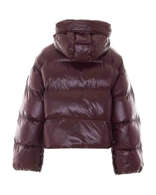 Mulberry Purple Bordeaux Impasto Down Jacket