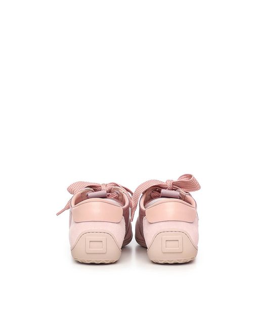 Roger Vivier Pink Viv Low Suede Sneakers