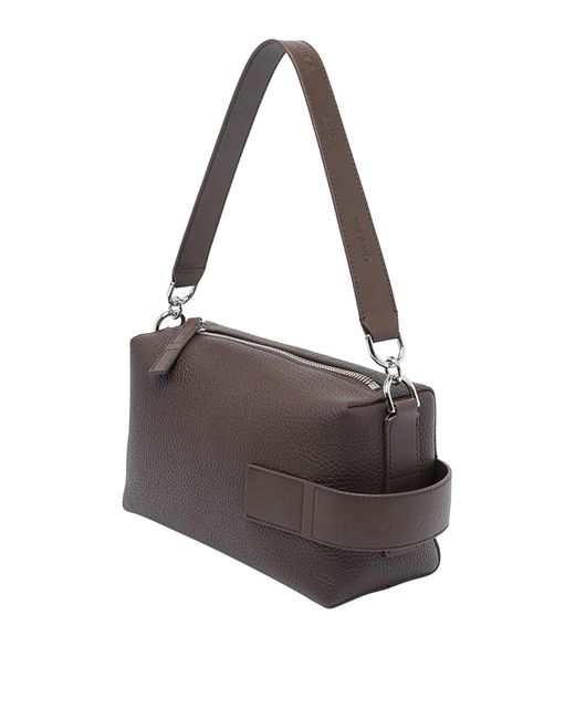 Hogan Gray Mini Script Bauletto Bag