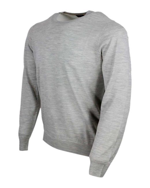 Barba Napoli Gray Sweater for men
