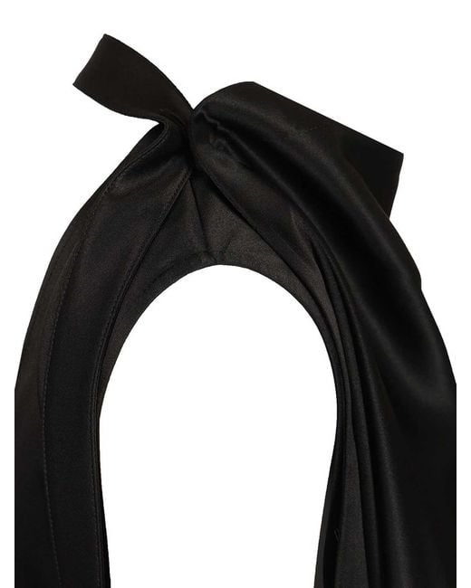 Bottega Veneta Black Silk Satin Top