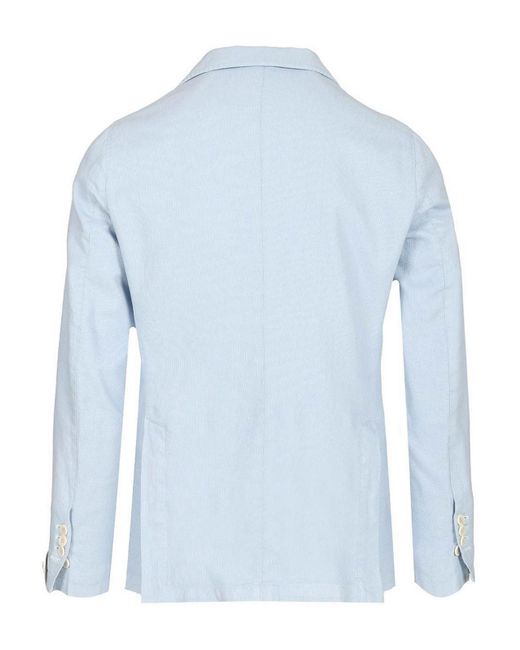 Guarinucci Blue Cotton Linen Blazer for men