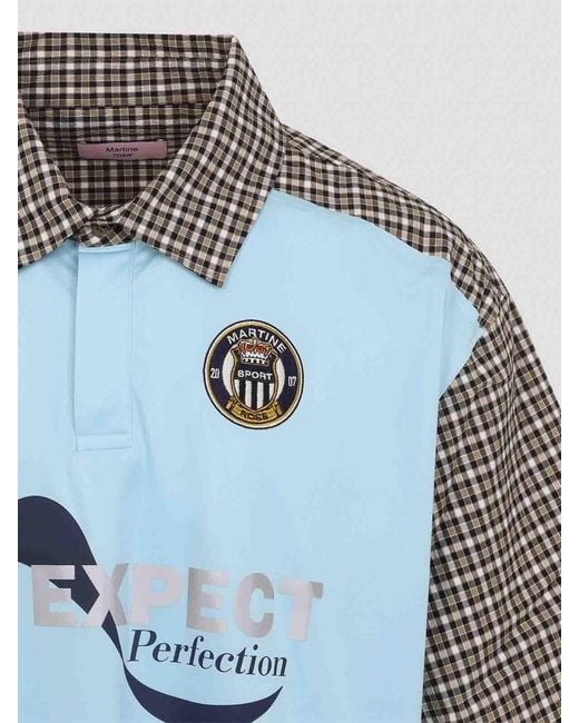 Martine Rose Blue Short Sleeves T-Shirt Poloshirt for men