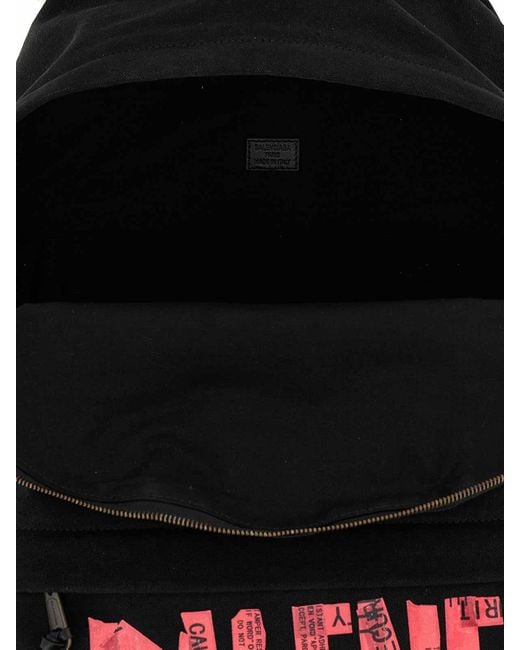 Balenciaga Black Tape Type Backpack for men