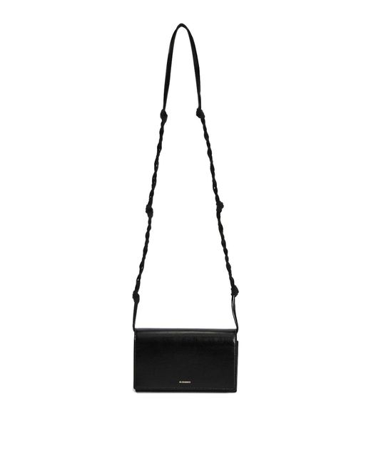 Jil Sander White Tangle Leather Mini Bag