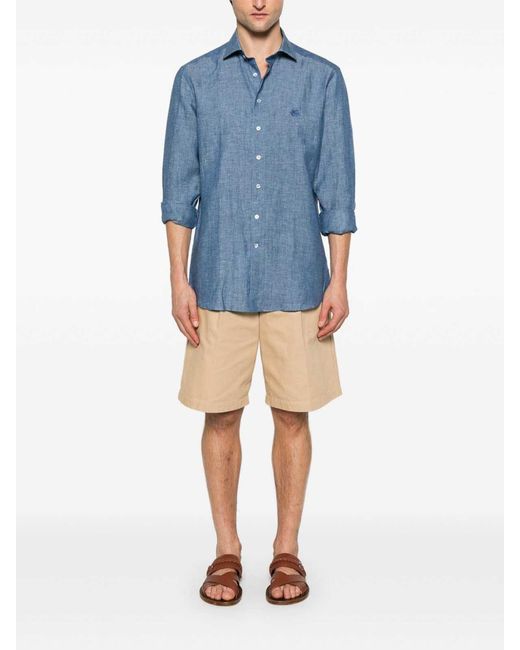 Etro Blue Casual Jacket for men