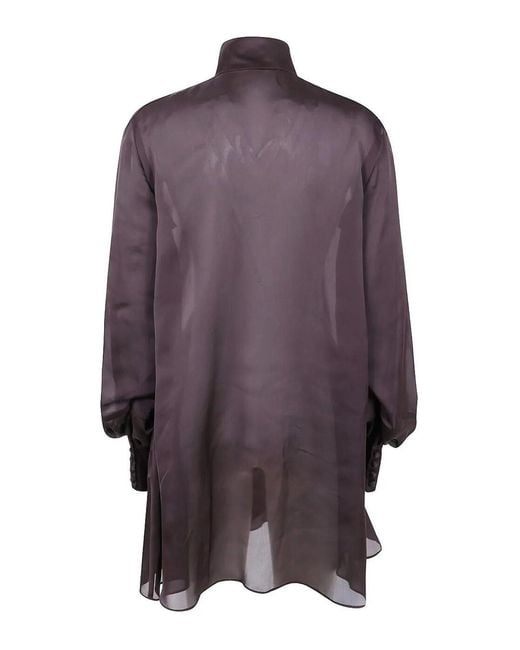 Sacai Purple Satin Dress