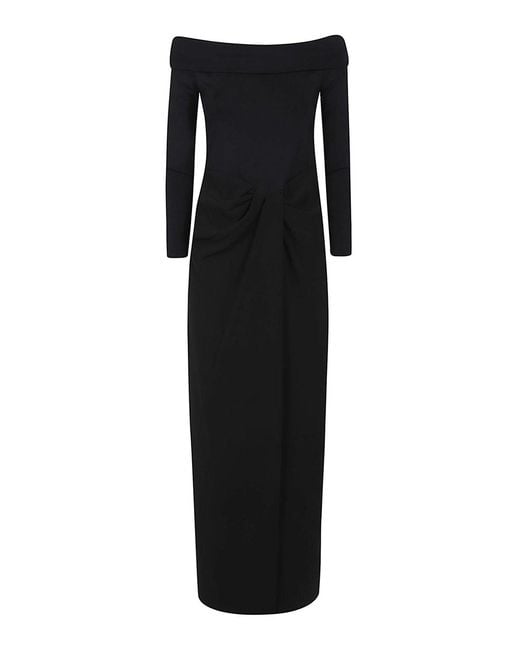 Ralph Lauren Black Sakaris-Long Sleeve-Gown