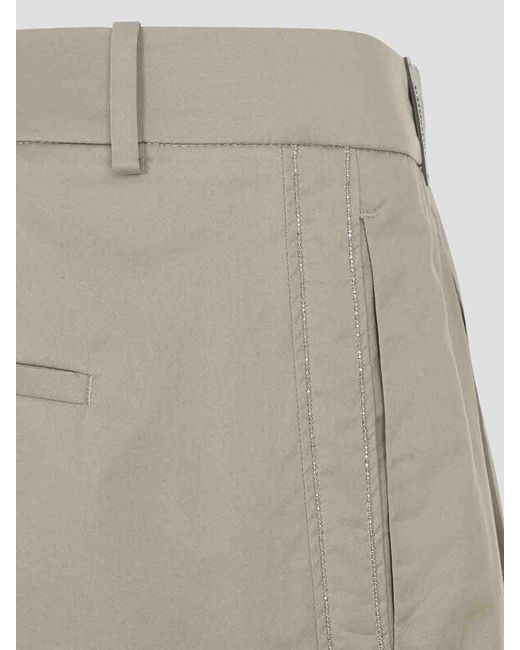 Peserico Gray Cotton Pants
