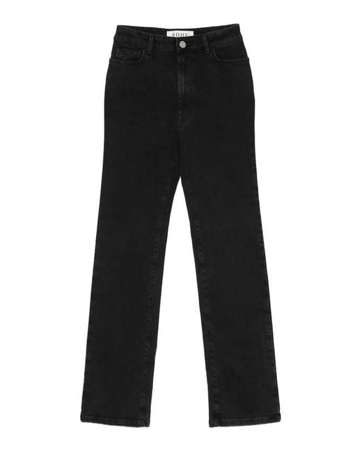 Rohe Black High-Rise Straight Denim
