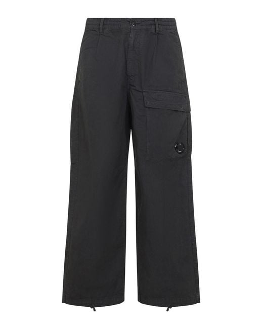 C P Company Black Cp Company Micro-Reps Boxy Cargo Pants for men