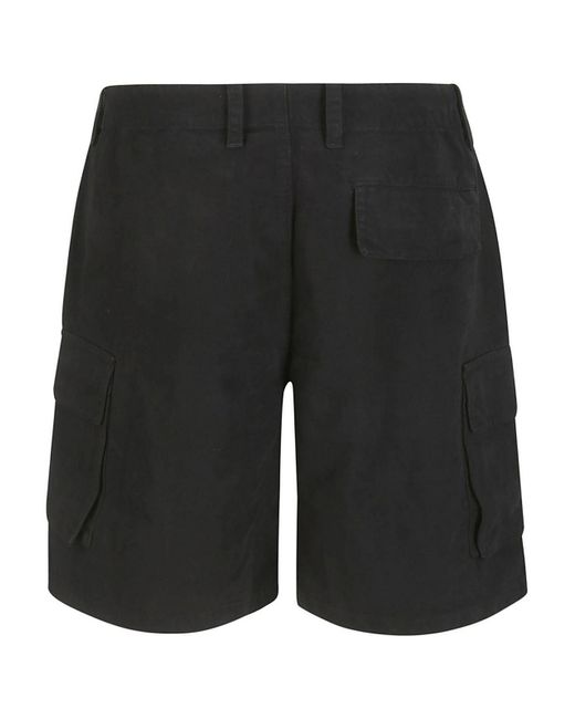 Our Legacy Black Cotton Bermuda Shorts for men