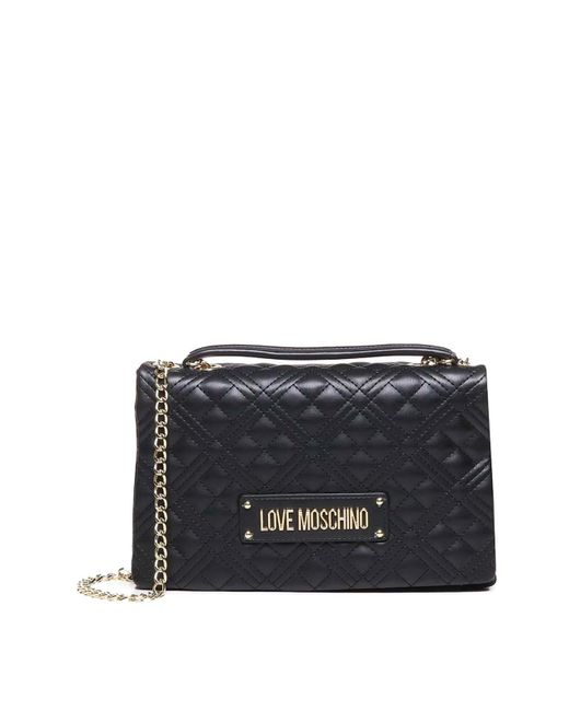 Love Moschino Black Bag With Shoulder Strap With Logo
