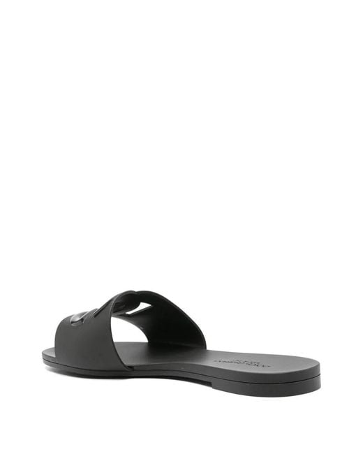 Dolce & Gabbana Black Rubber Sandal