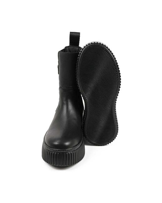 Karl Lagerfeld Black Kreeper Lo Kable Knit Boot