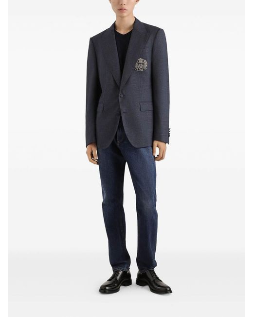 Dolce & Gabbana Blue Casual Cotton Pants for men