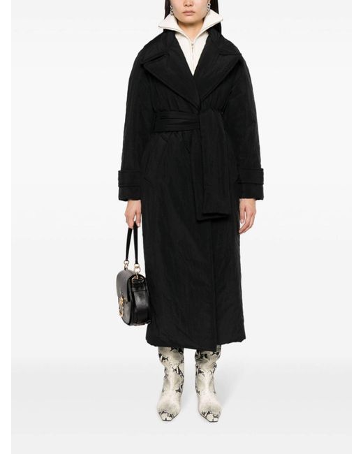 Erika Cavallini Semi Couture Black Mariachiara Trench Coat