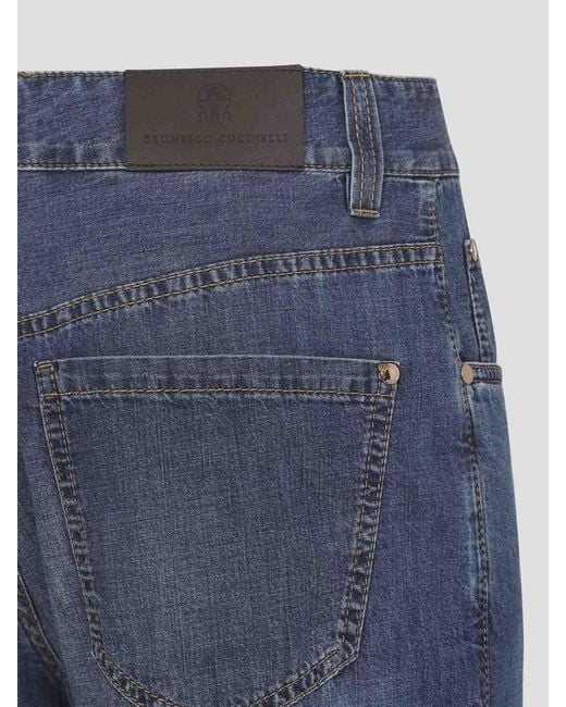 Brunello Cucinelli Blue Wide Leg Jeans