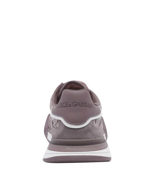 Dolce & Gabbana Brown Lilac Dg Atlhetic Sneakers