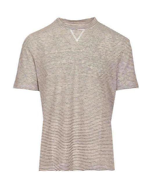 Fedeli White Striped T-Shirt for men