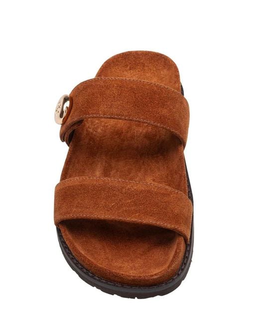Tory Burch Brown Romy Sport Slide