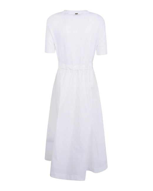 Herno White Midi Dress
