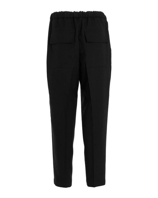 Jil Sander Black Gabardine Trousers for men