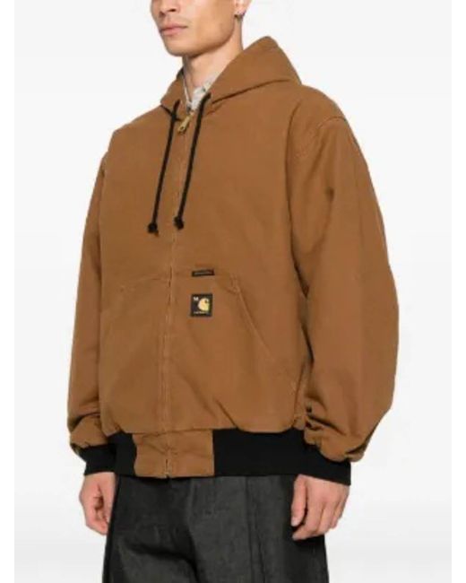 Carhartt Brown Og Active Leather Jacket for men