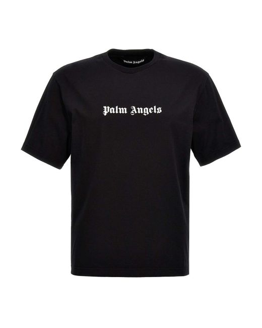 Palm Angels Black 'Logo' T-Shirt for men