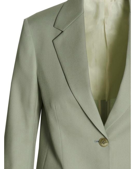 Lanvin Green Wool Single Breast Blazer Jacket