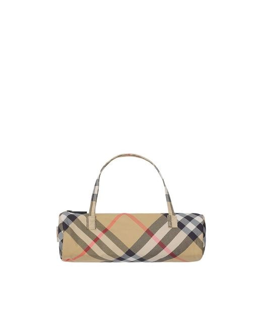 Burberry White Check Folding Umbrella