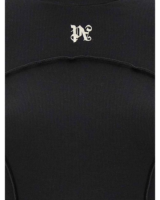 Palm Angels Black Monogram Dress