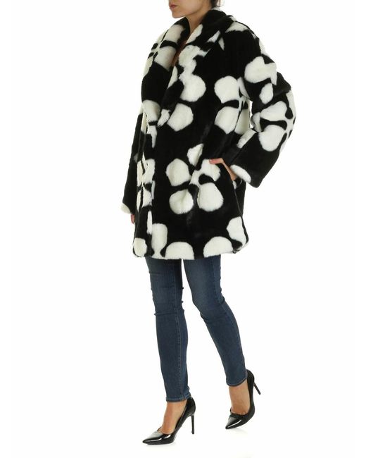 McQ Alexander McQueen Black Eco-Fur Coat