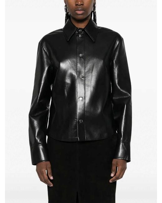 Nanushka Black Izna Blouses