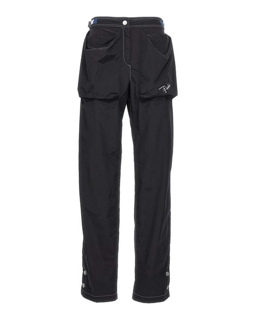 Emilio Pucci Blue Logo Straight Trousers