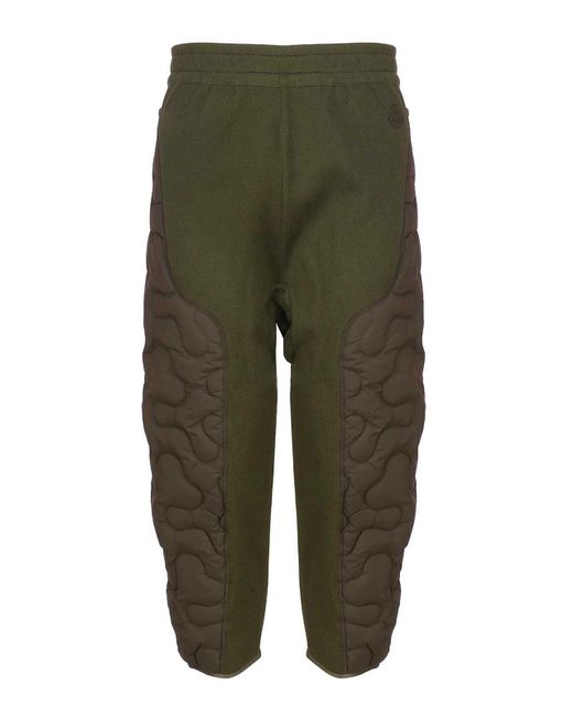 Moncler Green Padded Trousers for men