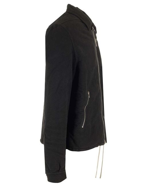 Rick Owens Black Padded Cotton-Moleskin Jacket for men