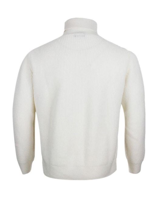 Barba Napoli White Sweater for men
