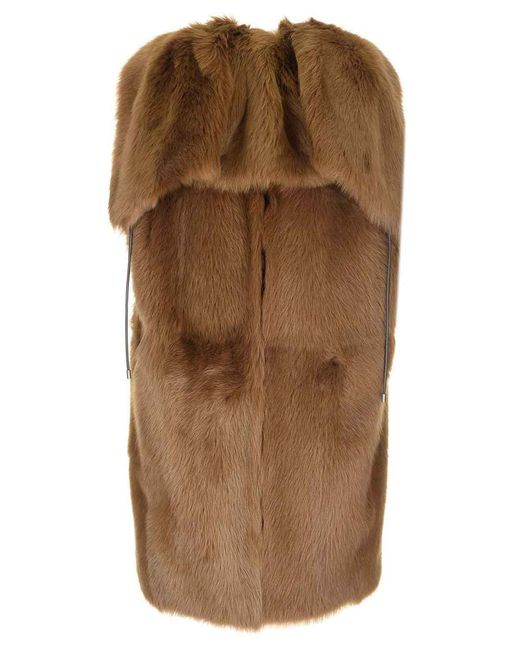 Max Mara Brown Oversized Vest