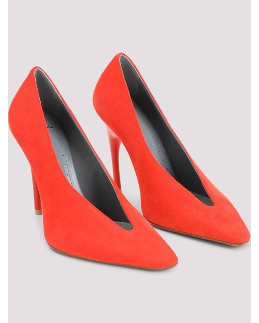 Balenciaga Red Duchesse Pumps