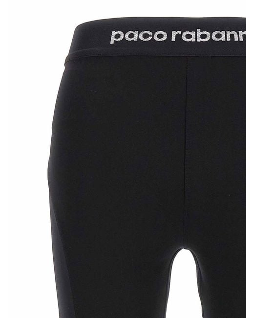 Rabanne Black Logo Leggings