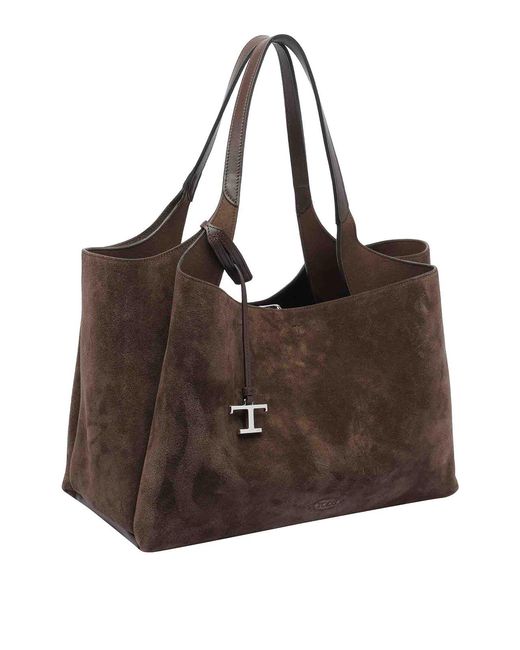 Tod's Brown Tods Logo Shoulder Bag
