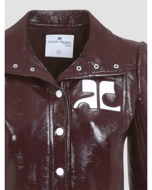 Courreges Brown Courrges Vinyl Jacket