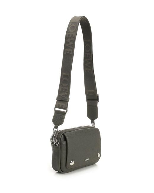 Loewe Gray Messenger Pebble Bag for men