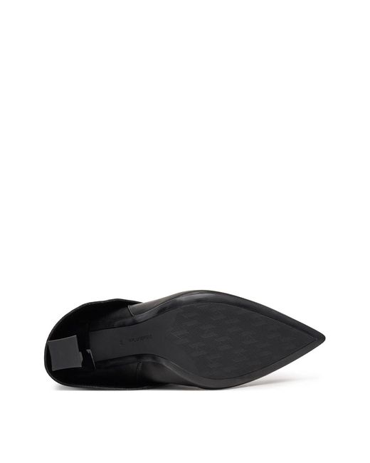 Karl Lagerfeld Black Debutante Fold Hi Leg Boot
