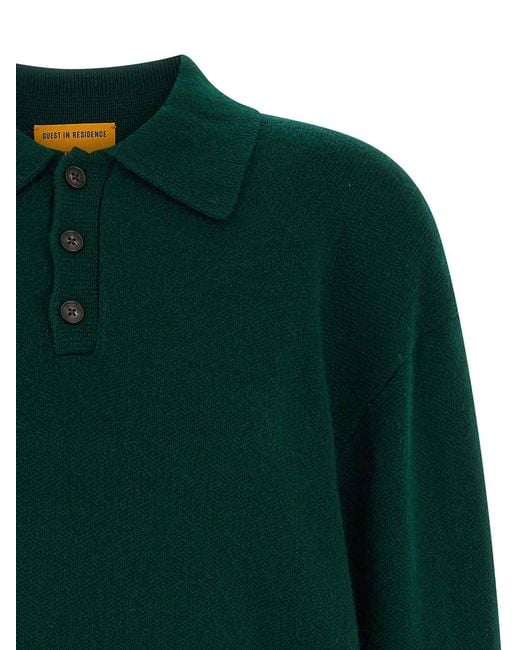 Guest In Residence Green Allday Polo Shirt