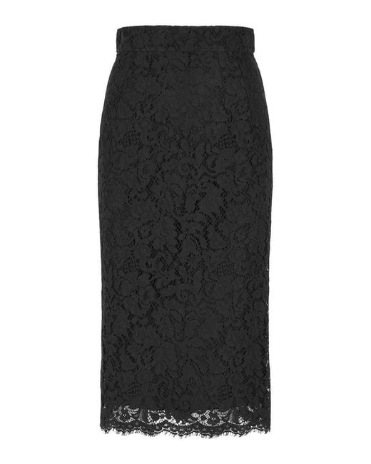 Dolce & Gabbana Black Cotton Blend Skirt
