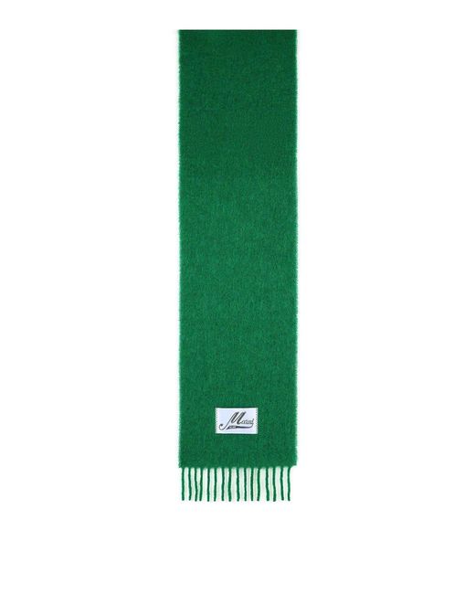 Marni Green Brushed Alpaca Blend Scarf for men