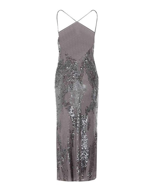 Patrizia Pepe Gray Long Dress