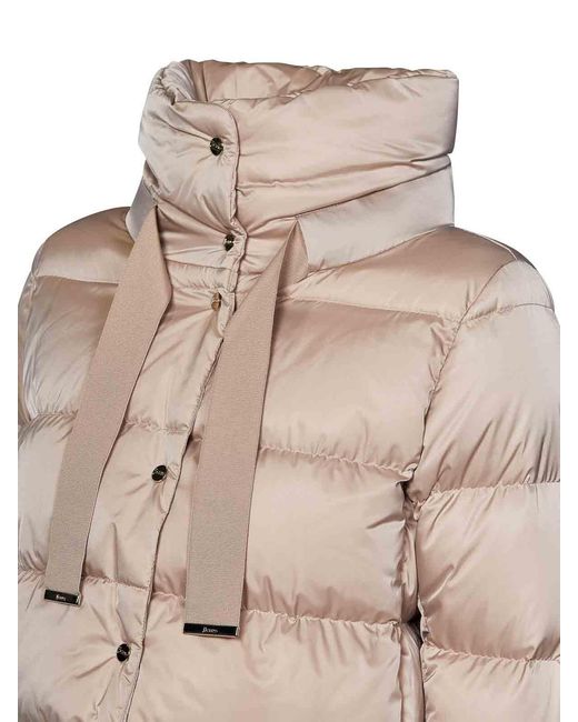 Herno Natural Quilted Nylon Down Jacket